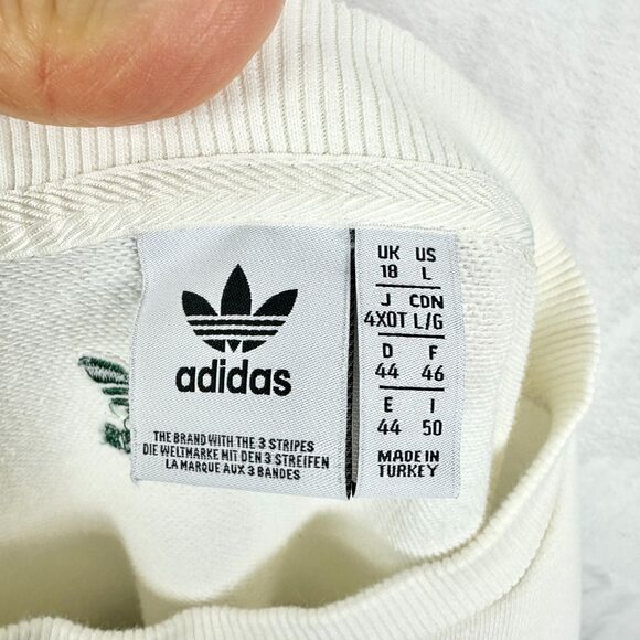 Adidas Tennis Academy Crew Sweatshirt Size Large Oversized Preppy Old Money - Picture 9 of 10